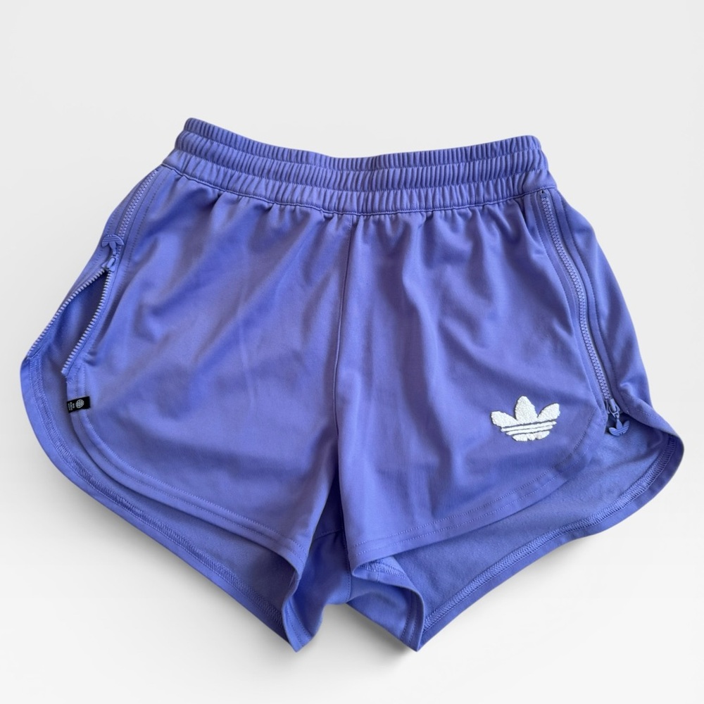 adidas Lilac Athletic Shorts with White Trefoil Logo